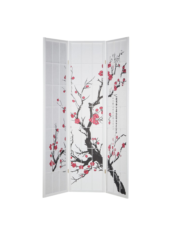 Homestyle4u 3-tlg. Paravent in Weiß 132x175 günstig kaufen onesize
