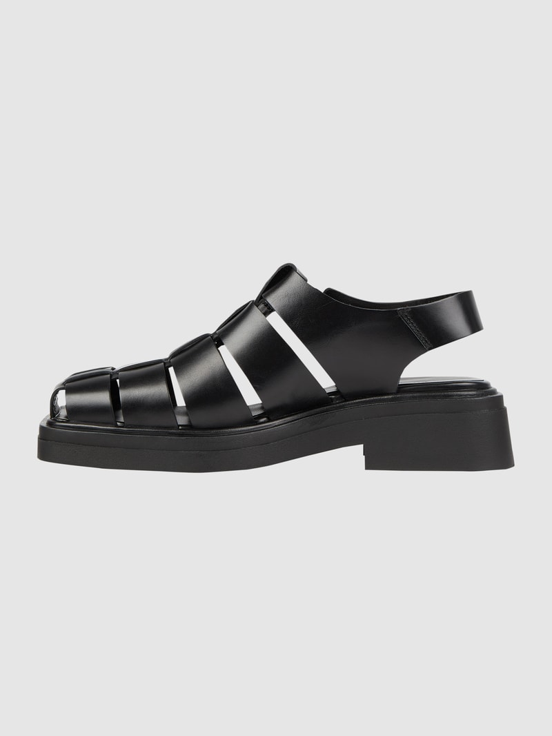 Sandalen aus Leder Modell 'Eyra' in schwarz