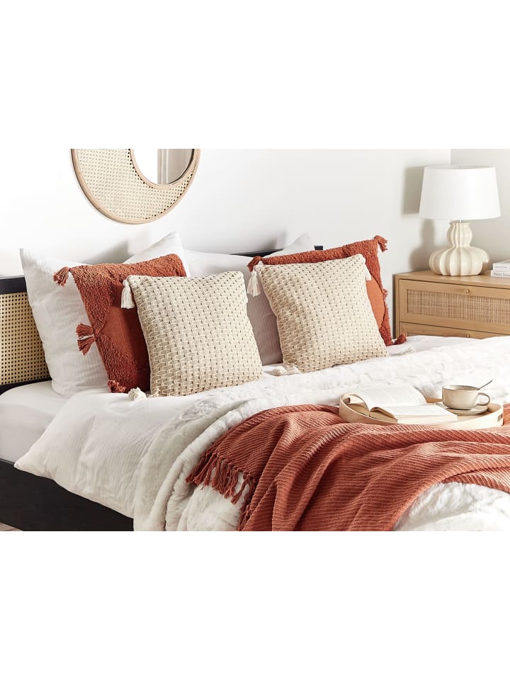 Beliani 2er-Set Dekokissen HAKONE in Beige günstig kaufen onesize
