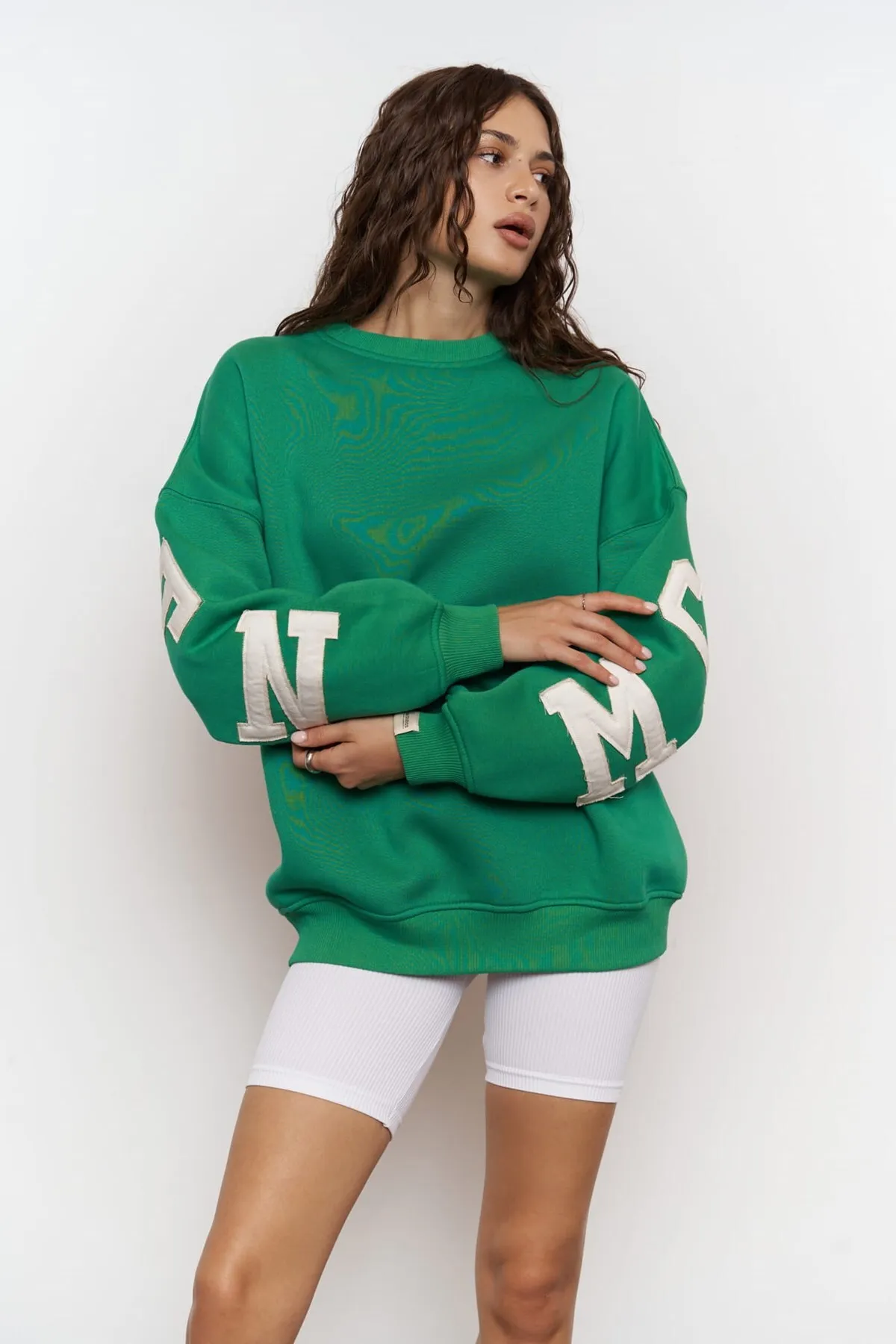 MAİ COLLECTİON  Saddle Mcllctn Benetton Oversize-Sweatshirt