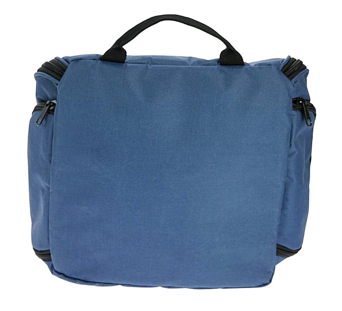 Koskaderm Kosmetikkoffer Kulturtasche Blau, Hängetasche aus Nylon hat 6 Reißverschlußfächer in verschiedenen Größen