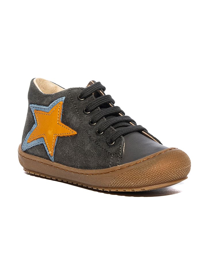Naturino Leder-Sneakers in Anthrazit günstig kaufen