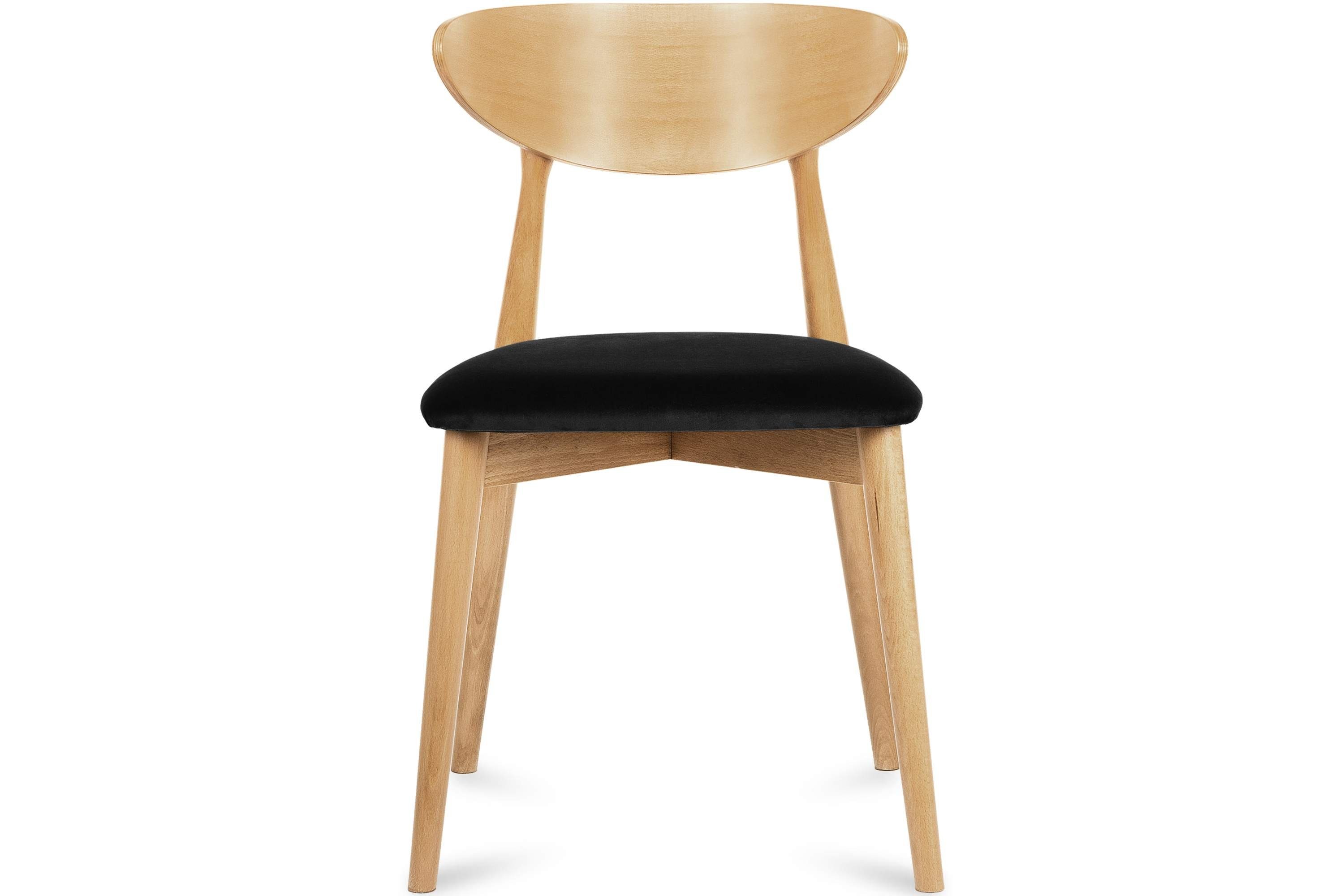 Konsimo Holzstuhl RABI Esstischstühl Küchenstühl Esszimmer Stühl Eiche (Esszimmerstühl, 2 St), Gestell aus Massivholz