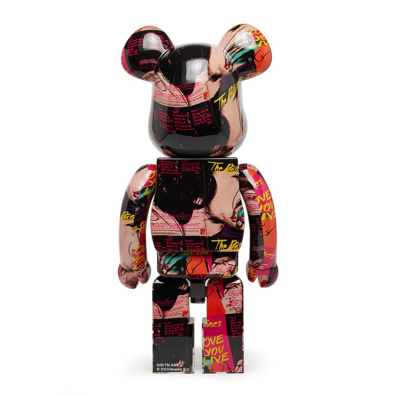 Medicom Bearbrick Andy Warhol xTheRollingStonesLoveYouLive 1000% multicolor