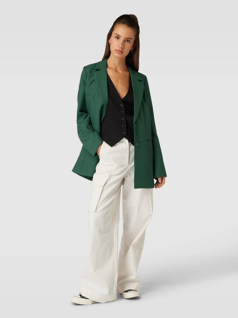 Blazer mit Reverskragen Modell 'NEVA' in dunkelgrün