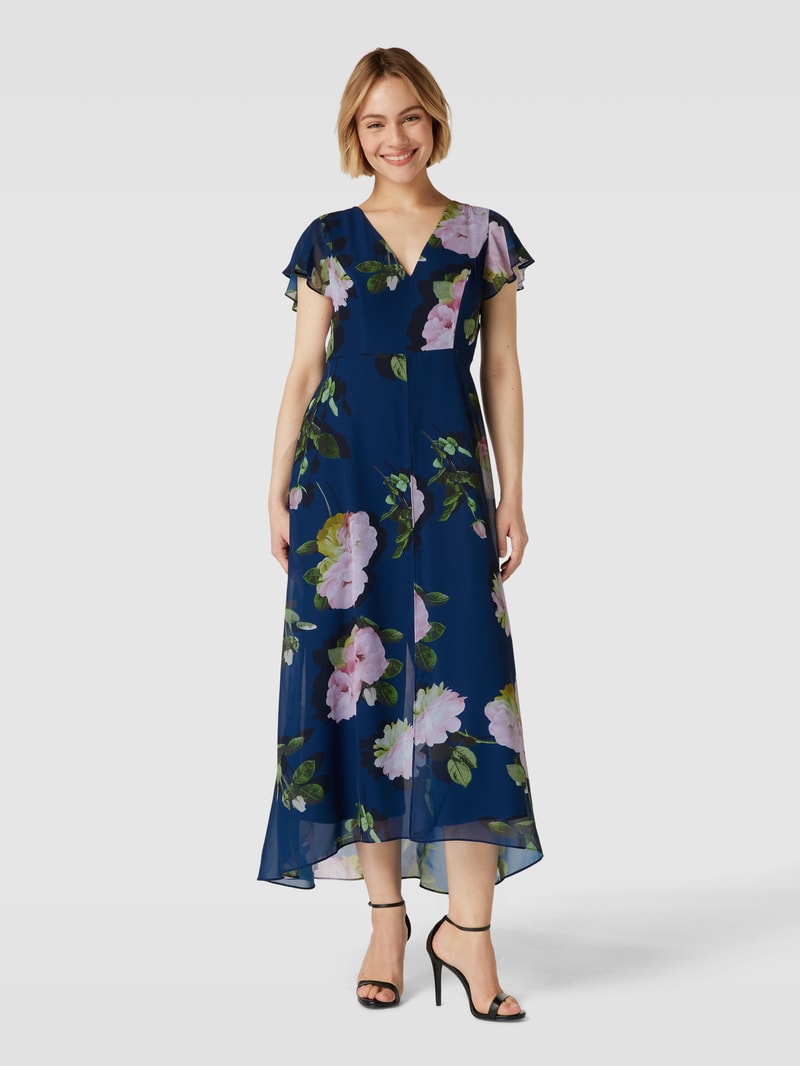 Jumpsuit mit Allover-Muster in dunkelblau