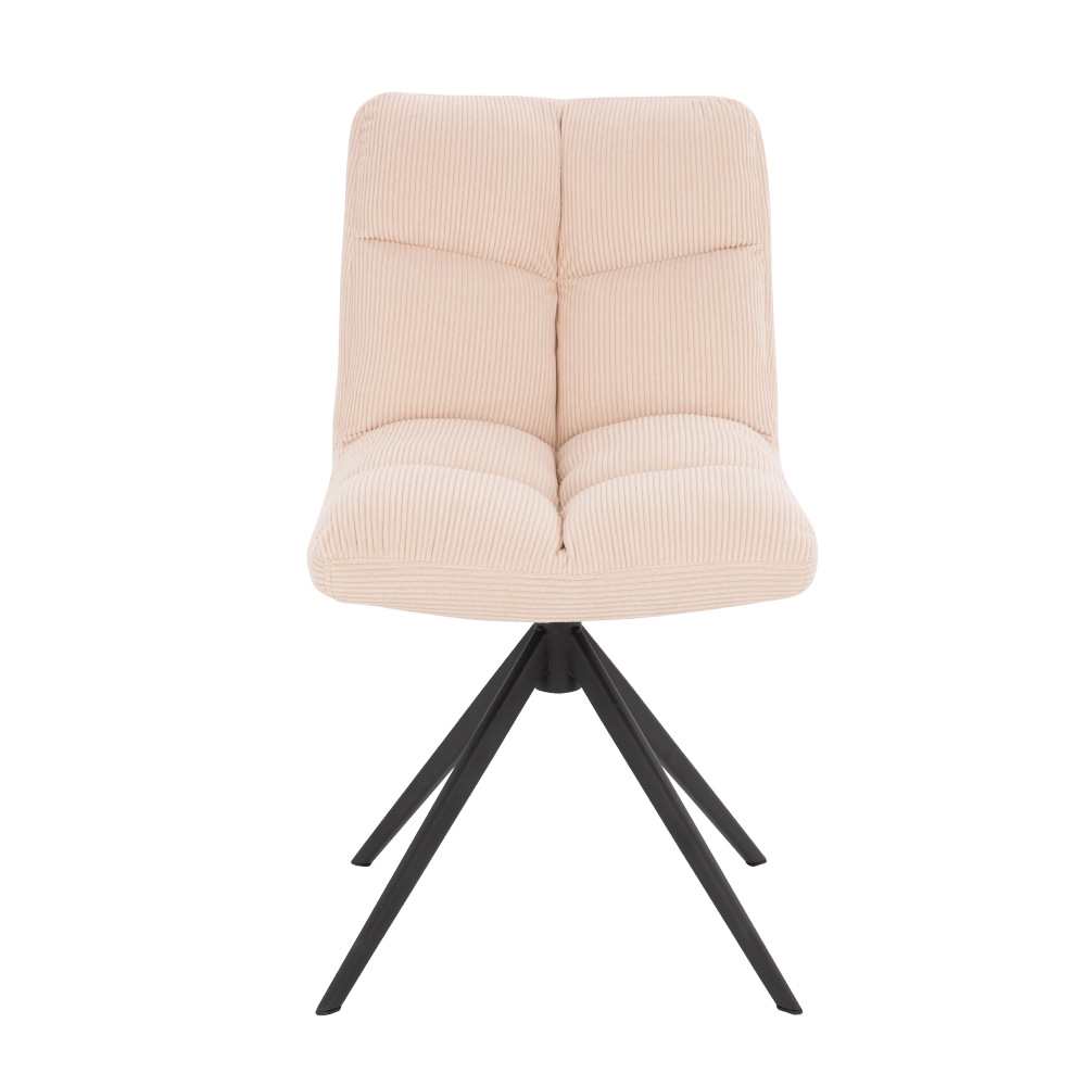 Home Deluxe Esszimmerstuhl drehbar 2er Set NODA – Cord Creme