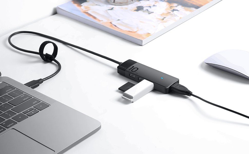 Inateck Laptop-Dockingstation USB Hub 4 Port, USB Verteiler, USB 3.2 Gen 2