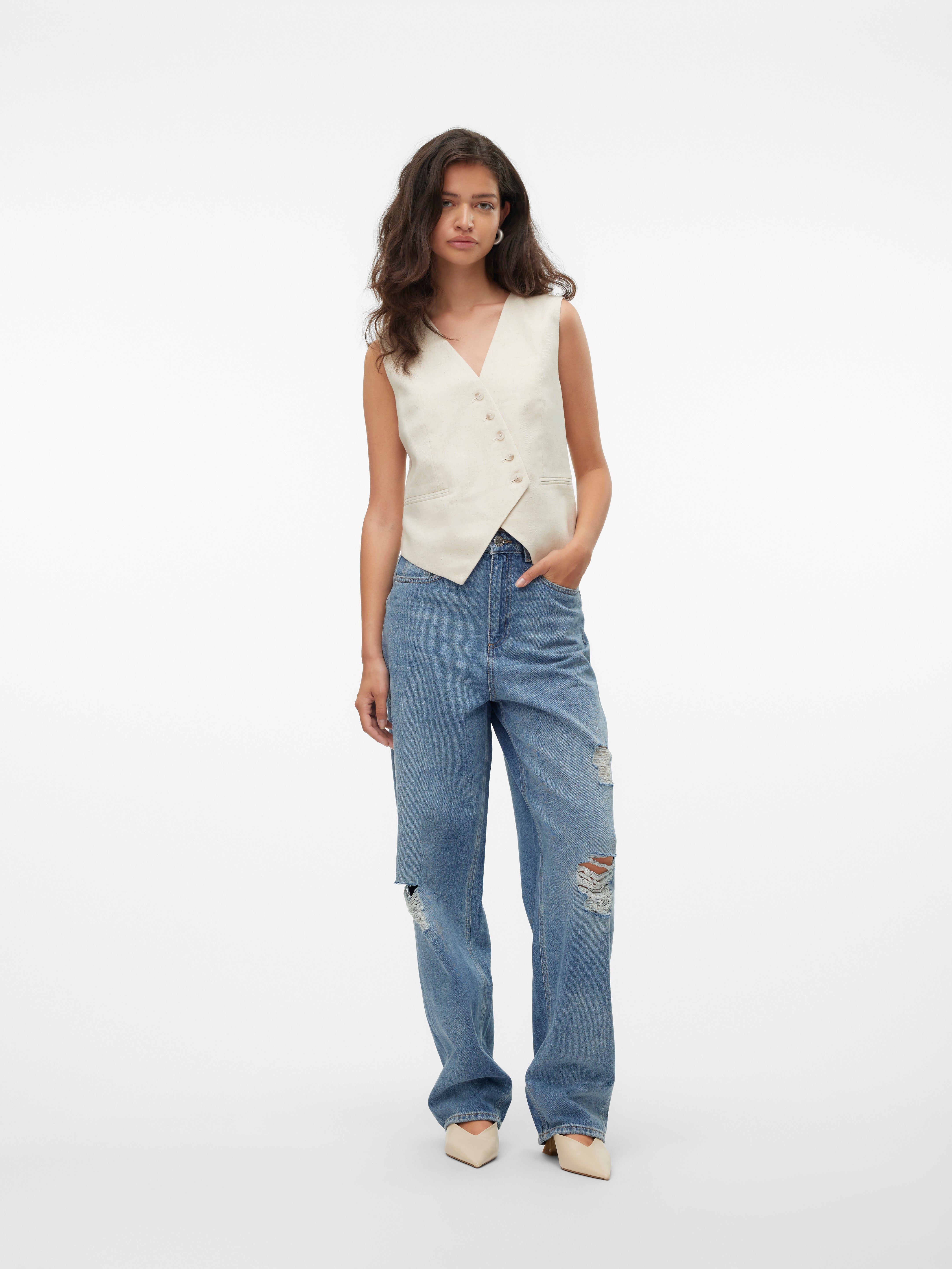 VMBROOKLYN Mid Rise Baggy Fit Jeans