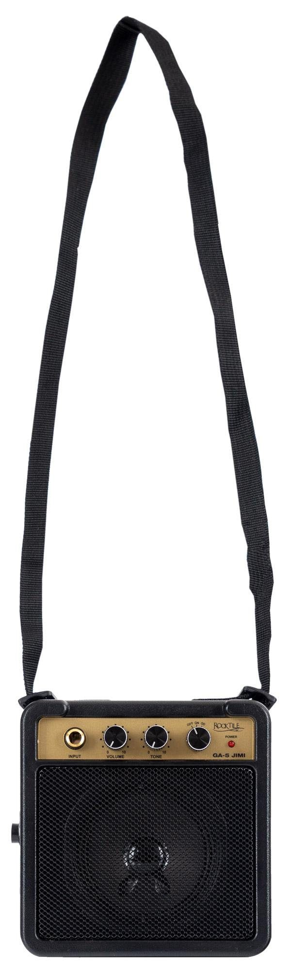 Rocktile GA-5 Jimi Mini-Gitarrenverstärker Verstärker (Anzahl Kanäle: 1, 5 W, Betrieb mit Batterie oder Netzteil möglich)