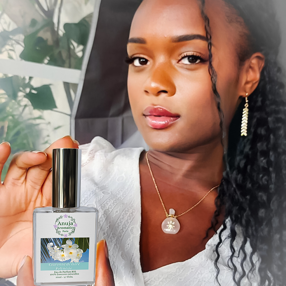 anuja aromatics Couronne de Tiaré Polynésie Eau de Parfum Bio aux Essences 100 % Naturelles