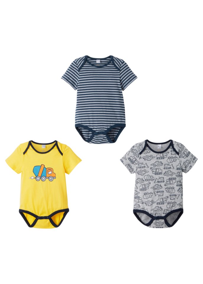 Baby Kurzarmbody (3er-Pack) Bio-Baumwolle
