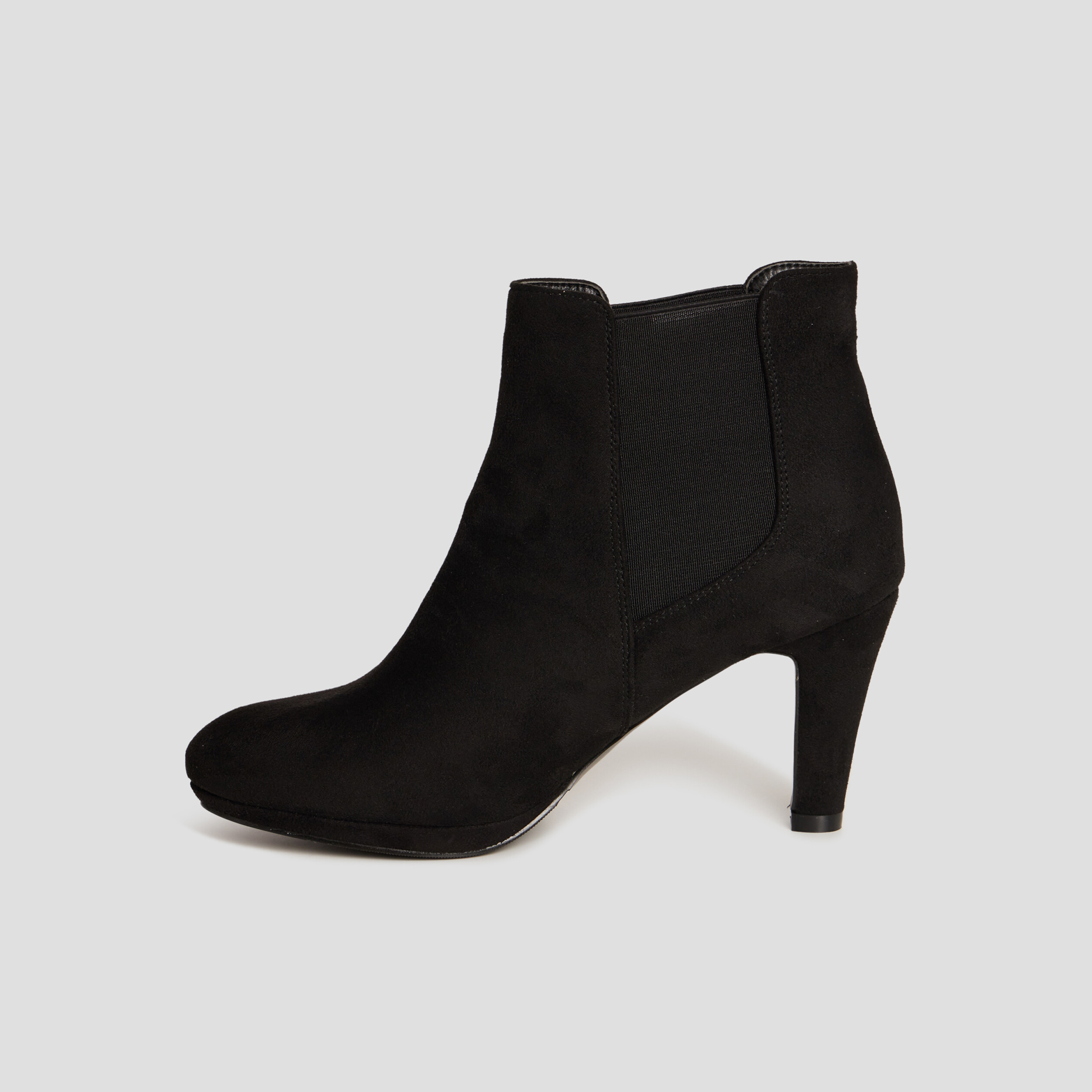 Bottines élastiquées à talons noir femme | La Halle