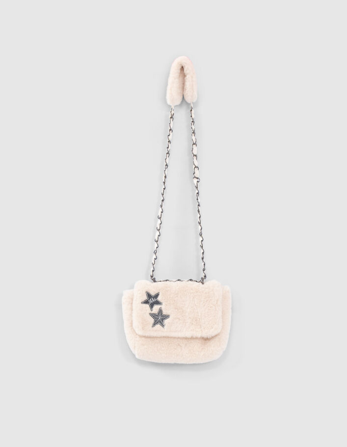 Sac à main rose tout doux badges étoiles fille