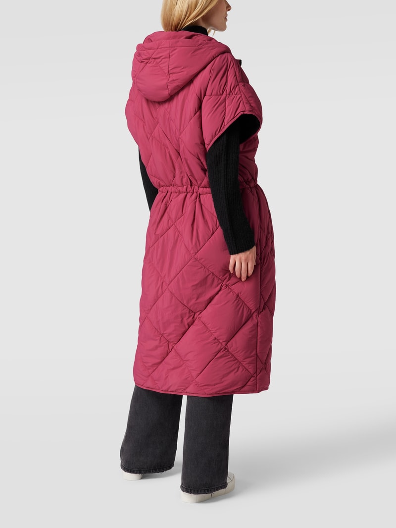 Steppweste mit Kapuze in pink