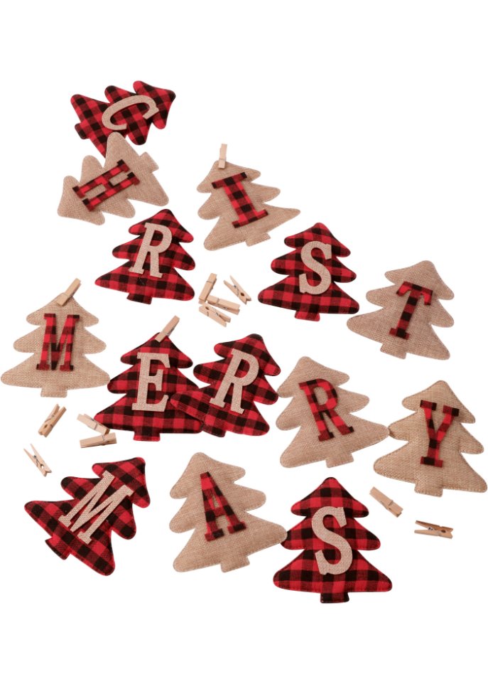 Weihnachts-Girlande mit Schriftzug