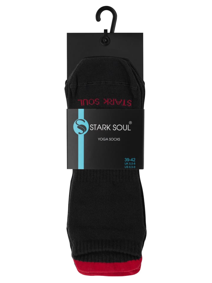 Stark Soul® Rutschfeste Sportsocken 3 Paar für Yoga und Pilates in schwarz günstig kaufen 35-38