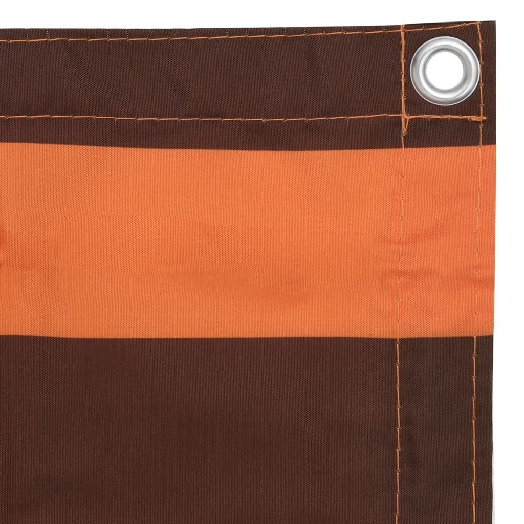 Tapferer Ping Balkonsichtschutz Balkon-Sichtschutz Orange und Braun 75x500 cm Oxford-Gewebe (1-St)