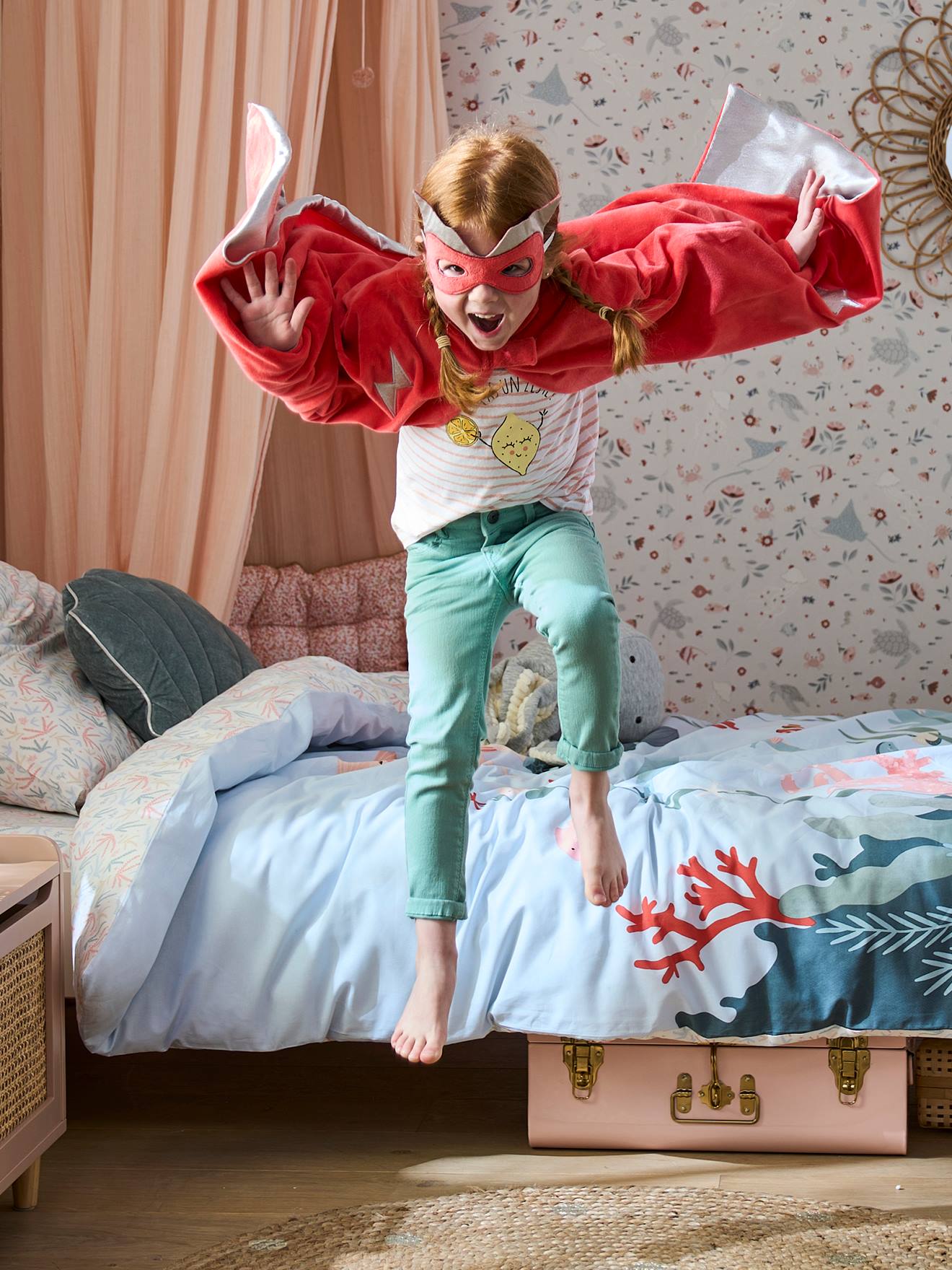 Vertbaudet Kinder Kostüm-Set: Superheld - mehrfarbig