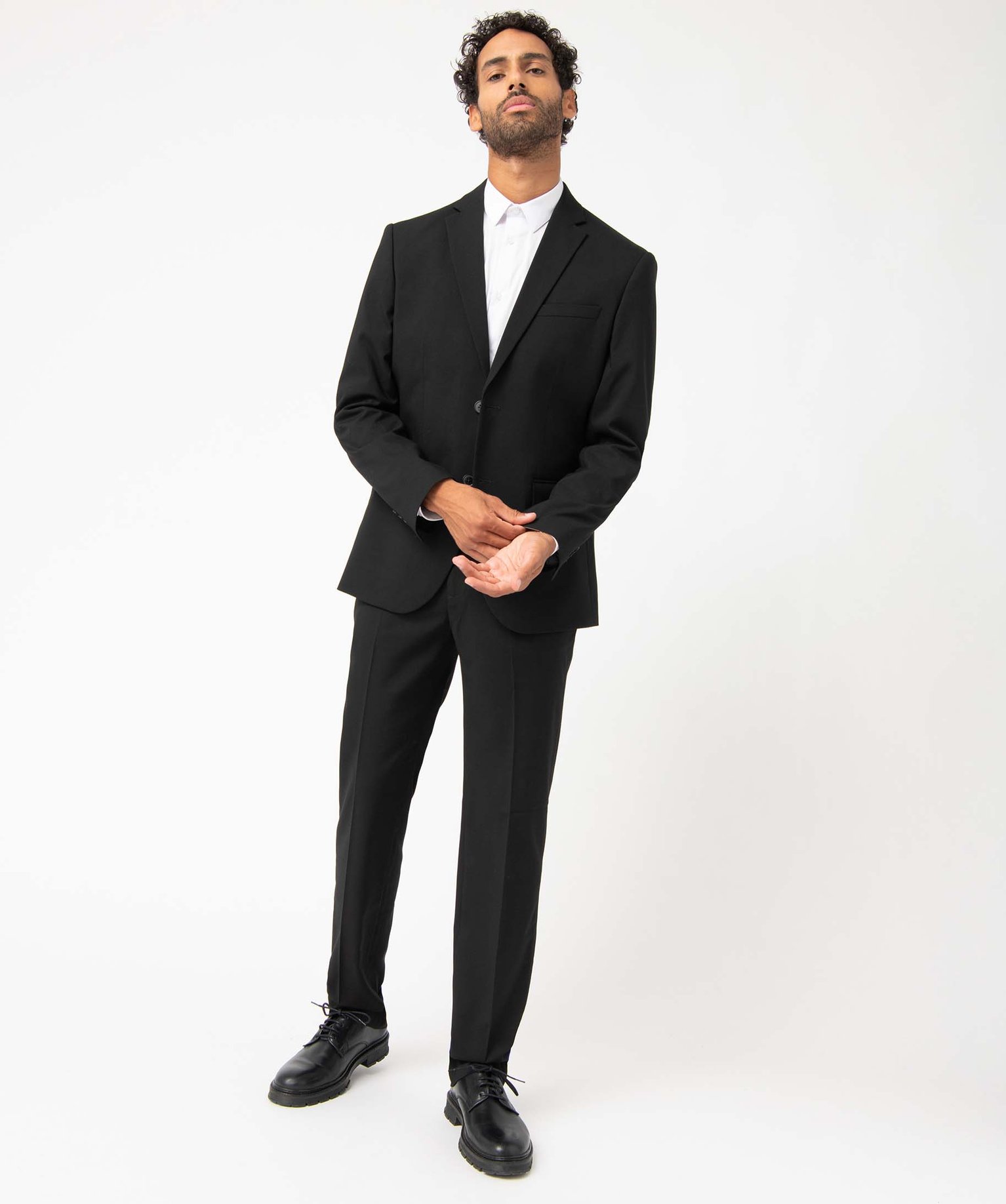 Veste de costume homme fermeture 2 boutons noir | GEMO