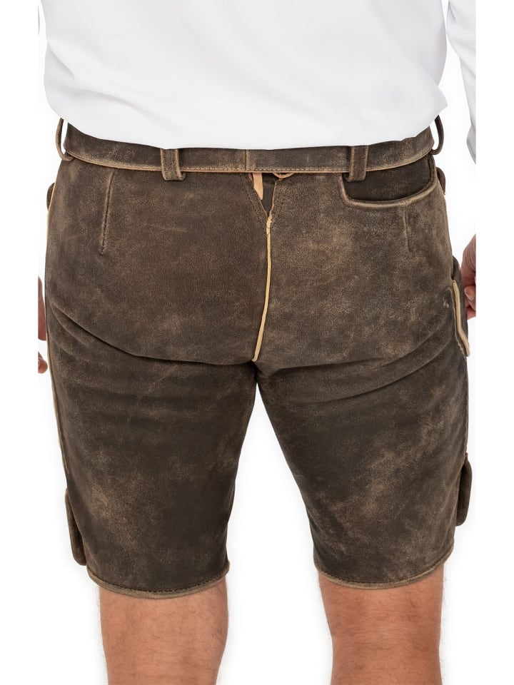 MADDOX Lederhose FLEESENSEE in dunkelbraun günstig kaufen