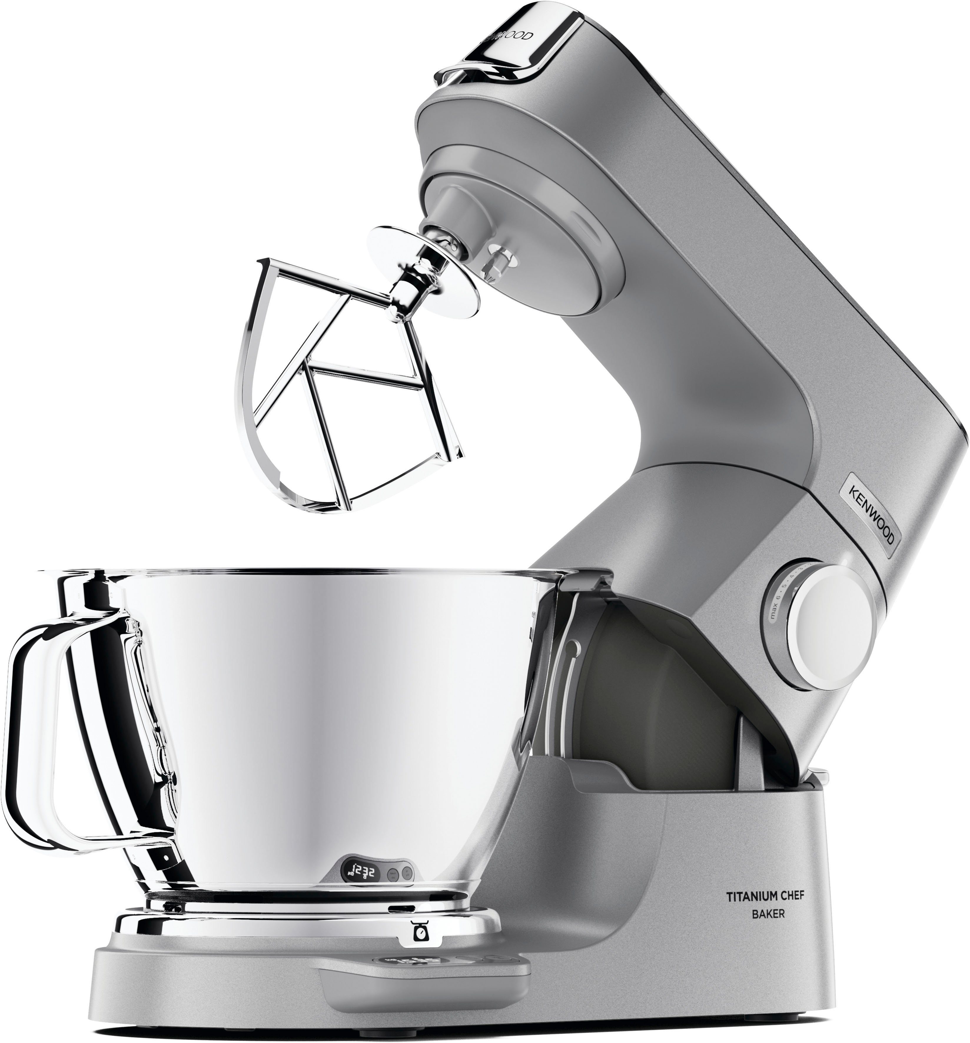 KENWOOD Küchenmaschine Titanium Chef Baker KVC85.594SI, 1200 W, 5 l Schüssel, inkl. umfangreiches Zubehör, mit integrierter EasyWeigh Waage