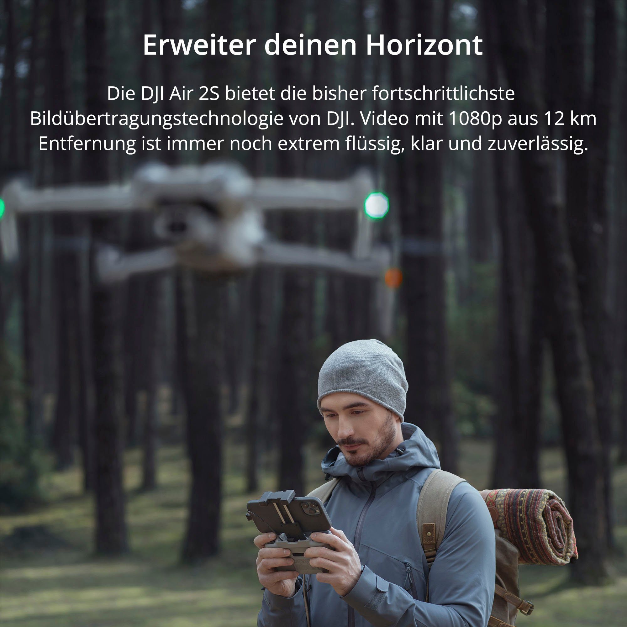 DJI AIR 2S Drohne (5,4K, 1-Zoll CMOS-Sensor, 5,4K Video, Hindernisvermeidung in 4 Richtungen)