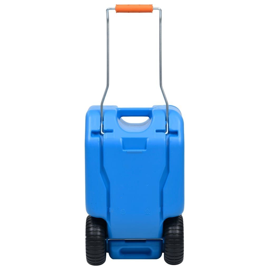 vidaXL Campingtoilette Abwasser Grauwasser Tank Camping Wassertank mit Rollen 25 L Blau Rollb