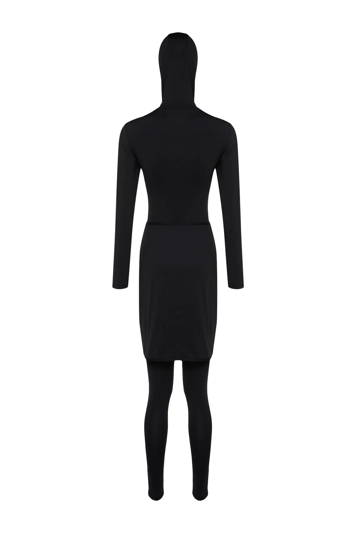 Trendyol Modest  Geräuchertes Farbblock-Beachwear-Badeanzug-Set mit vollständiger Abdeckung, 4-teilig TCTSS24CF00000