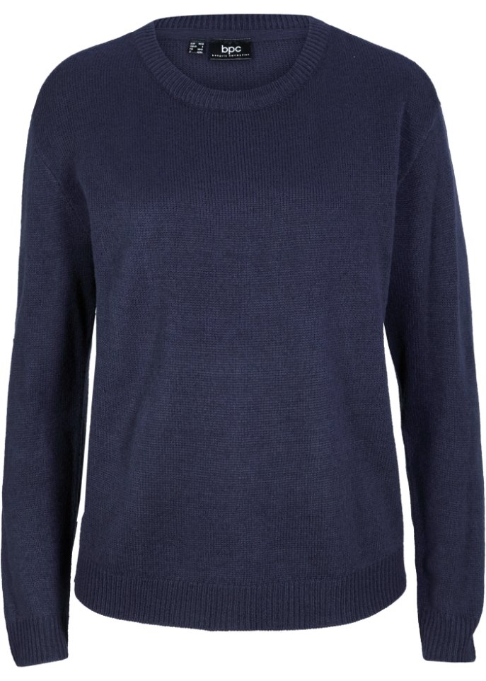 Strick-Pullover mit Rundhals-Ausschnitt