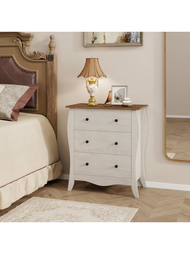 COSTWAY Kommode mit 3 Schubladen 38.5T x 67.5B x 76.5H cm in Grau günstig kaufen onesize