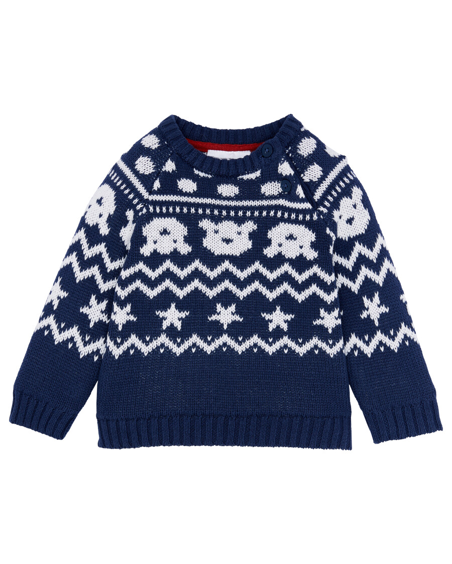 Strickpullover Bär