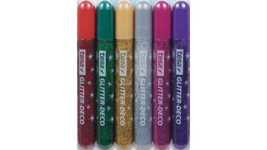 tesa® Glitter Deco Classic Colors  6 Stück 60 g