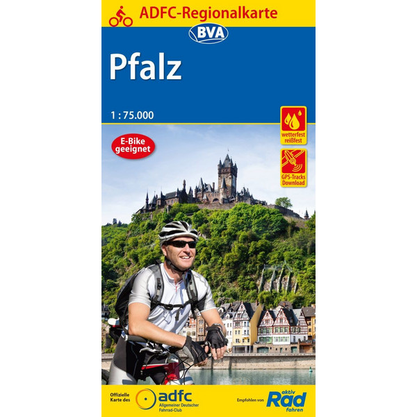 ADFC-REGIONALKARTE PFALZ, 1:75.000, REIß- UND WETTERFEST - Fahrradkarte