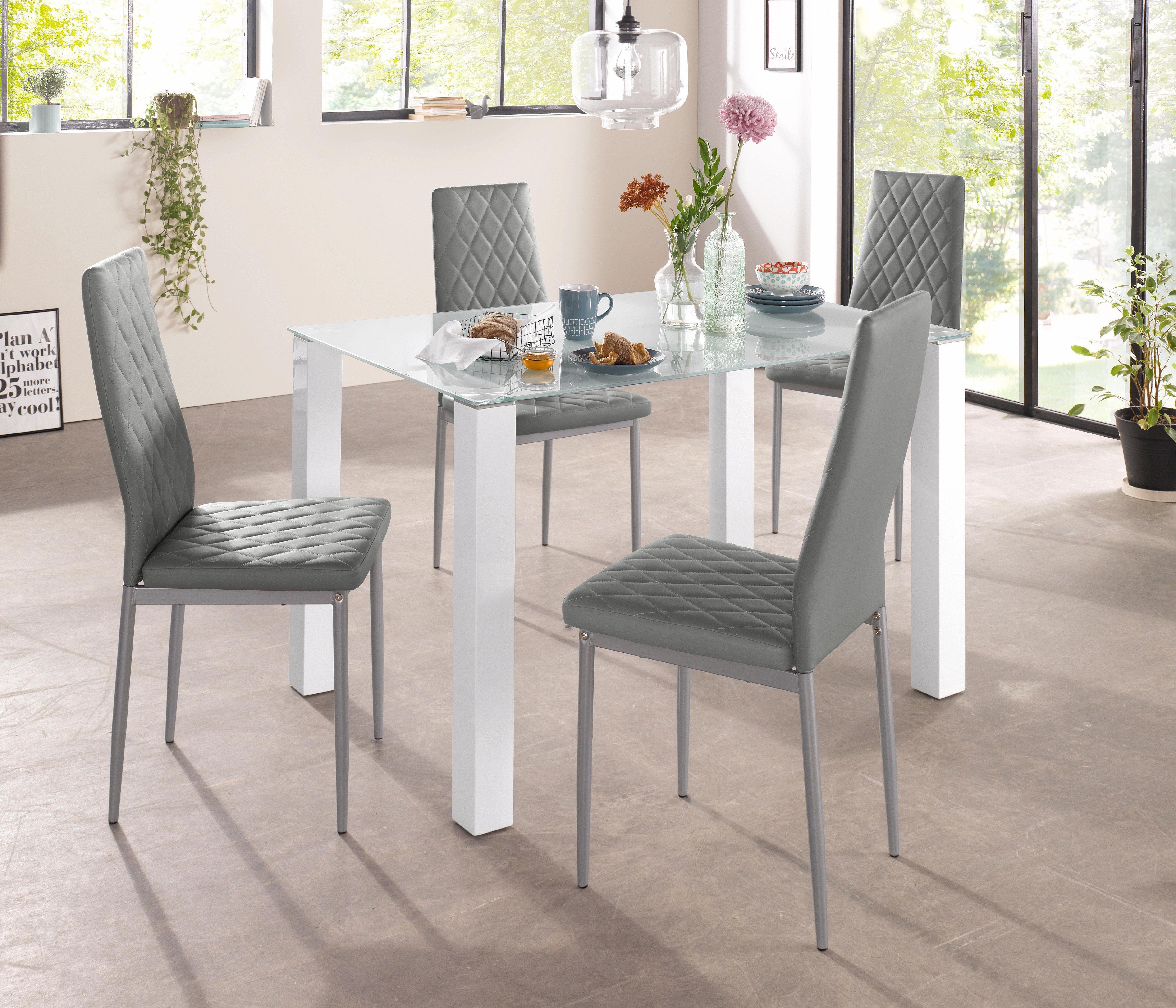 INOSIGN 4-Fußstuhl Brooke (Set, 2 St), (2 oder 4 Stück) Bezug in Kunstleder