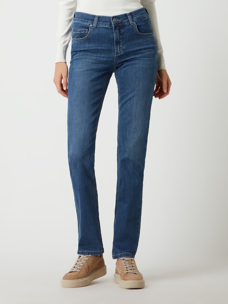 Slim Fit Jeans mit Stretch-Anteil Modell 'Cici' in blau