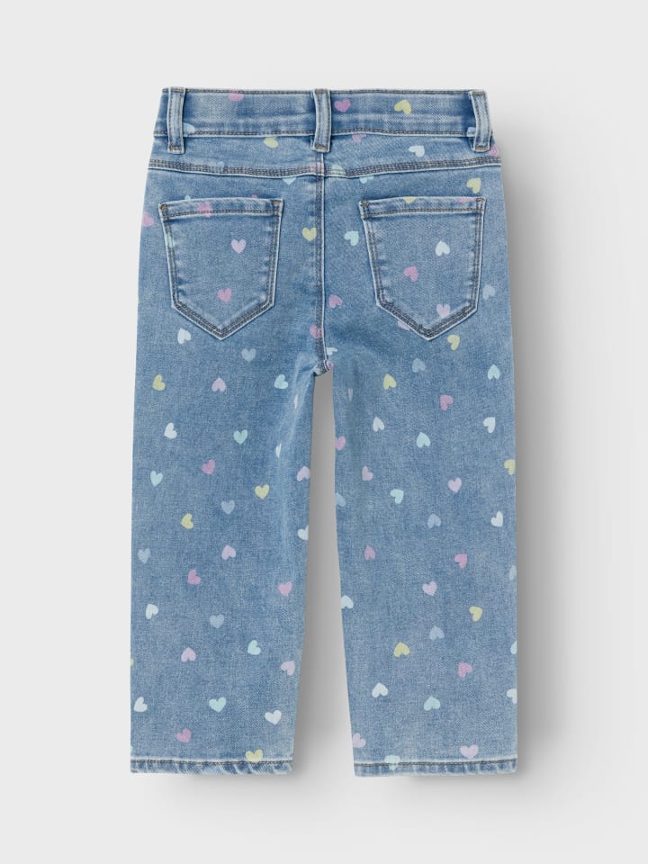 name it Jeans Herzchenprint NMFBELLA MOM SHAPED JEANS in medium blue denim günstig kaufen