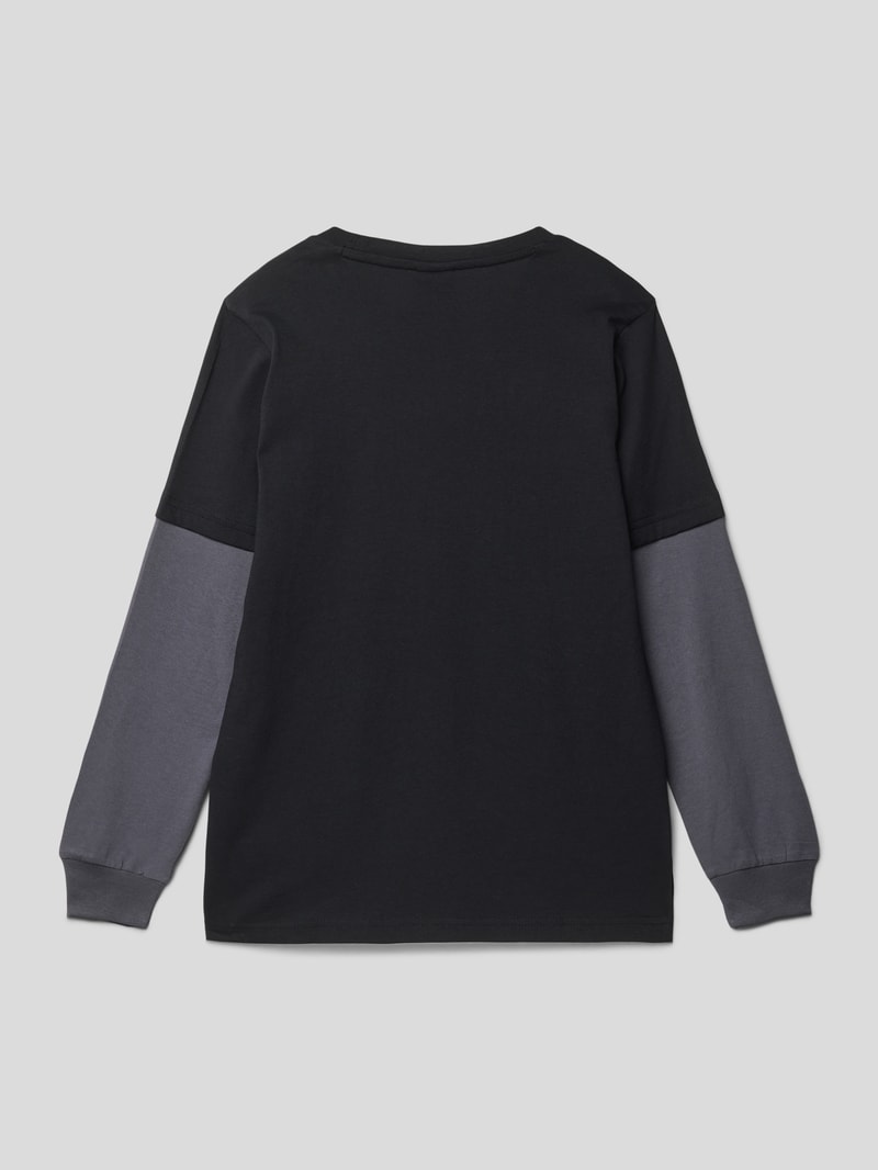 Longsleeve mit Logo-Print in schwarz