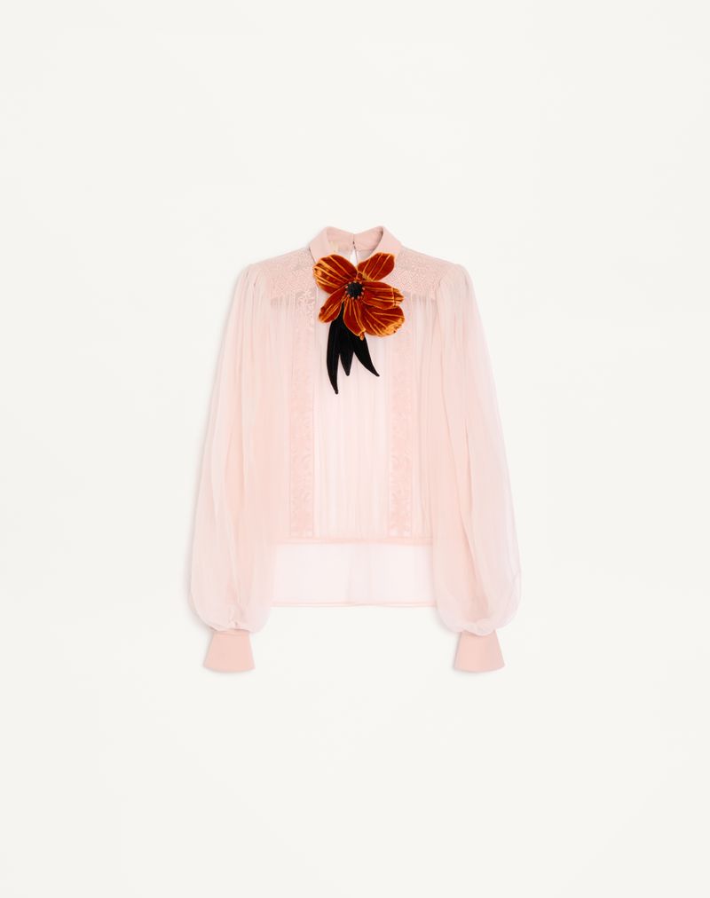 Broderet organza top