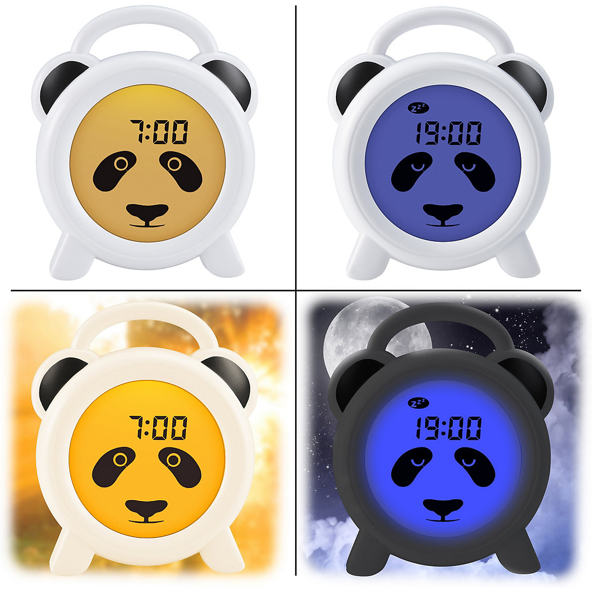 BC100PANDA - pädagogischer Schlaftrainer, Nachtlicht und Wecker, Pandabär
