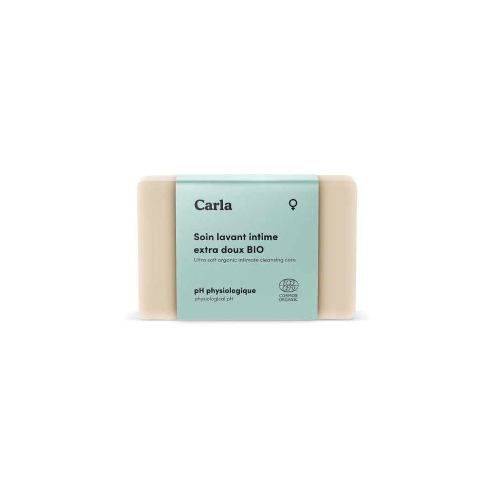 carlo & carla Soin lavant solide dédié aux parties génitales féminines certifié bio, 0 sulfate Hygiène intime féminine