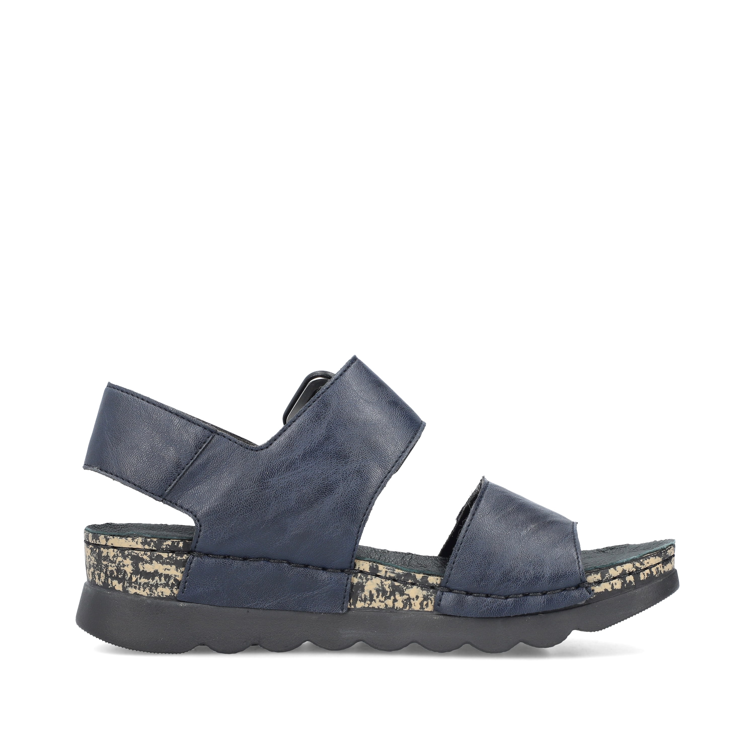 Rieker Damen Riemchensandalen stahlblau
