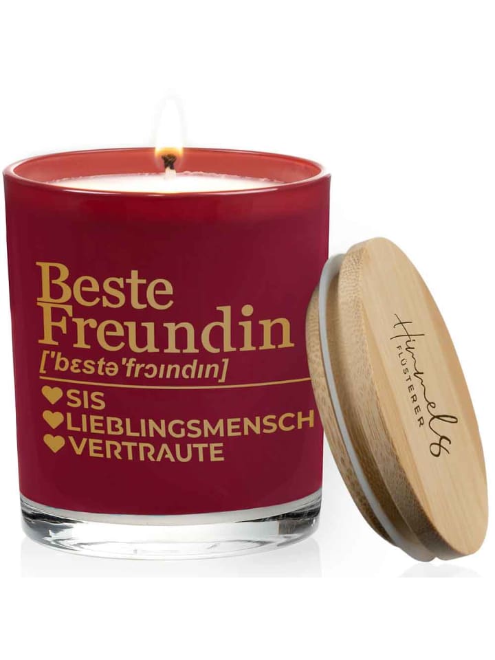 Himmelsflüsterer  Beste Freundin - Vanille Duftkerze im Glas - Farbe: Rot günstig kaufen onesize