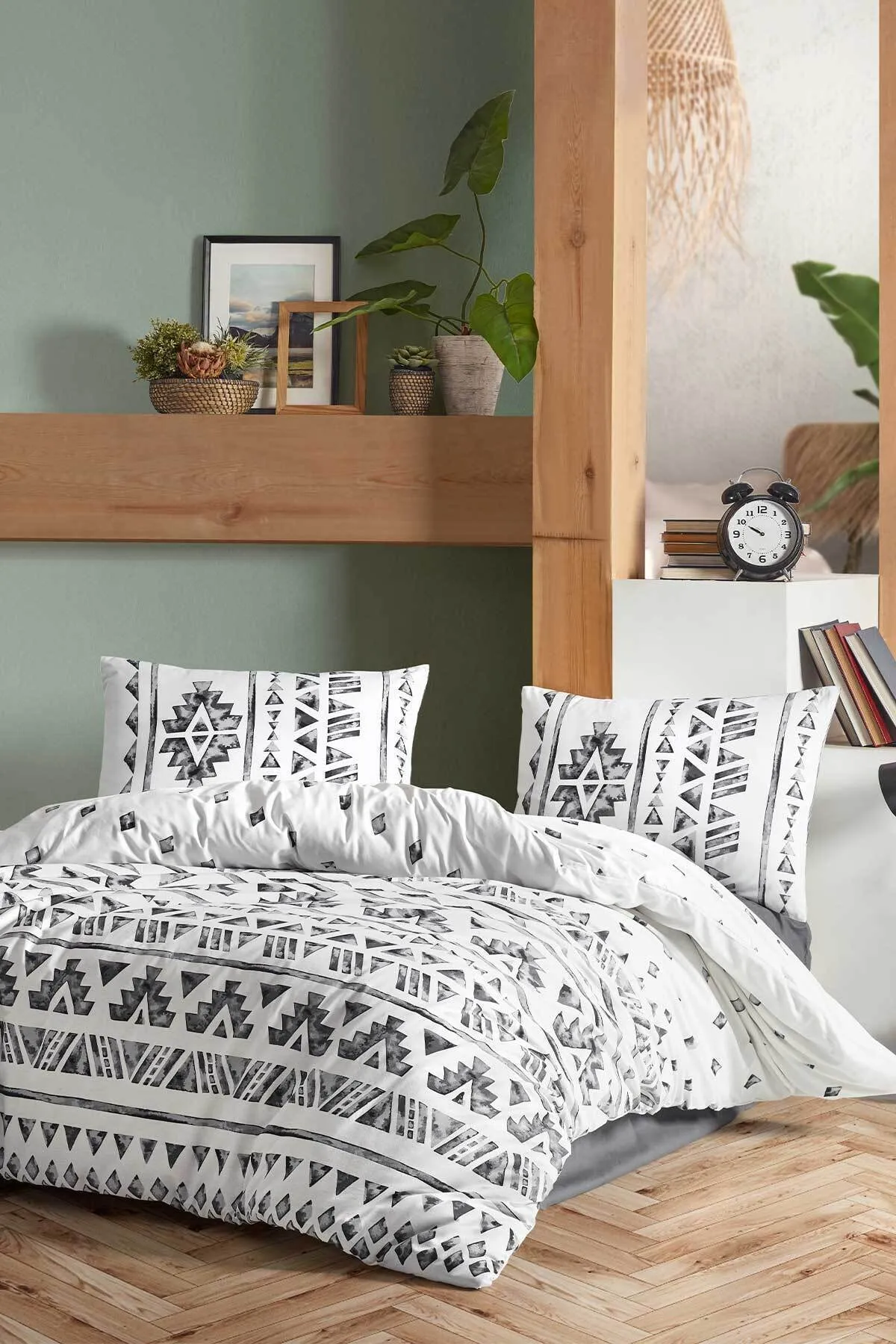 Elart  Elips Spannbettbezug-Set für Einzelbett, 100 % natürliche Baumwolle, Ranforce, 3-teilig, Grau