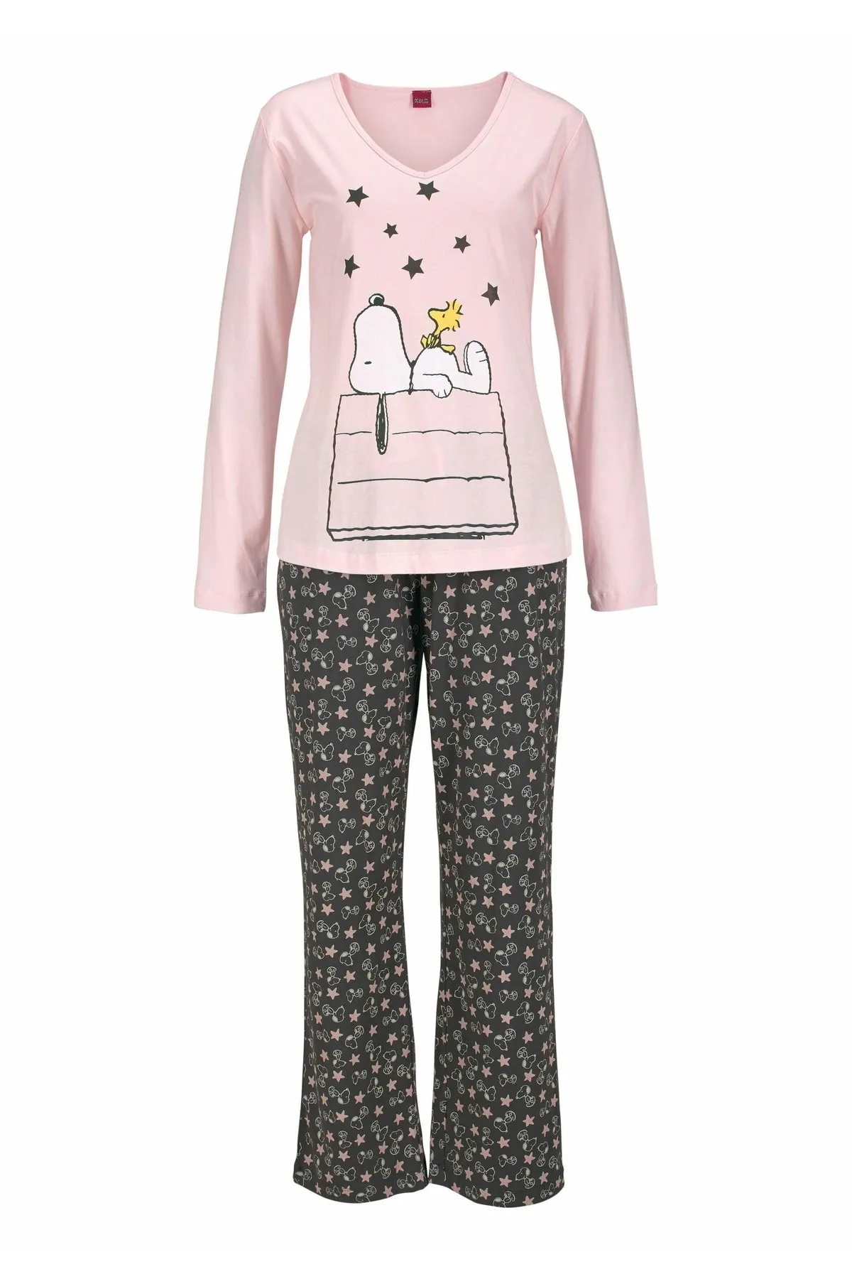 PEANUTS  Pyjama set - Rosa - Unifarben
