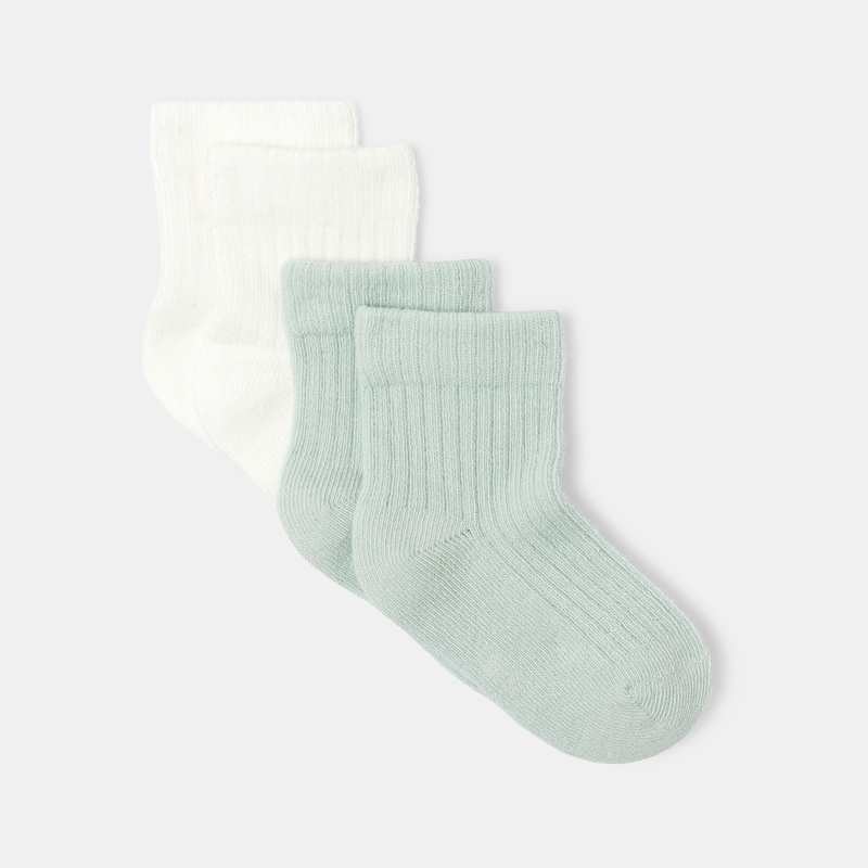 Lot de 2 paires de chaussettes en coton bleues mixte Absorba