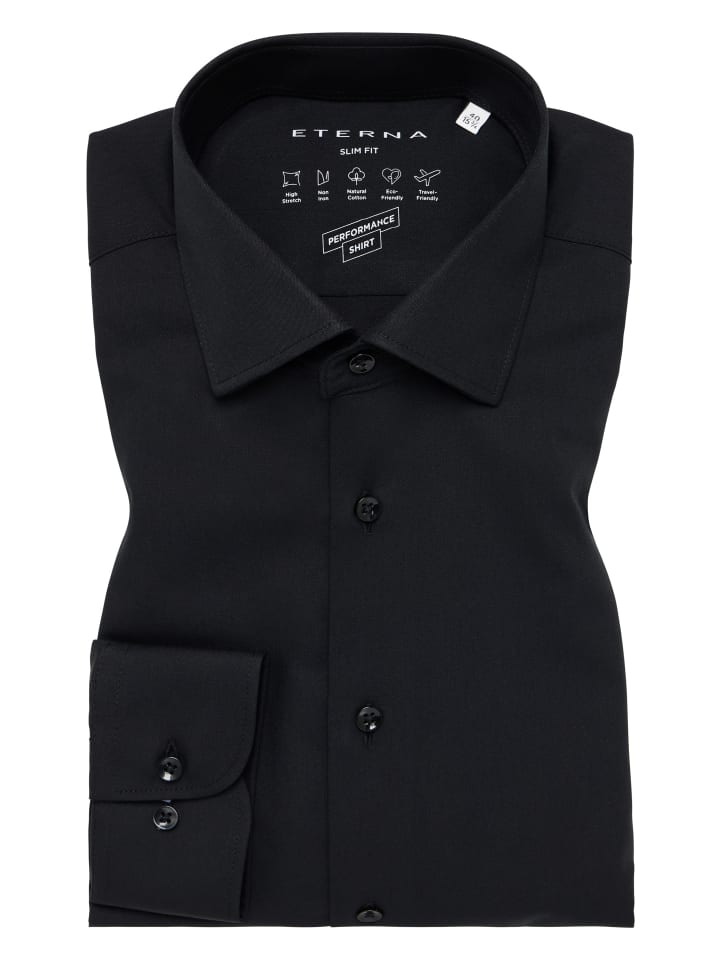 Eterna Hemd SLIM FIT in schwarz günstig kaufen