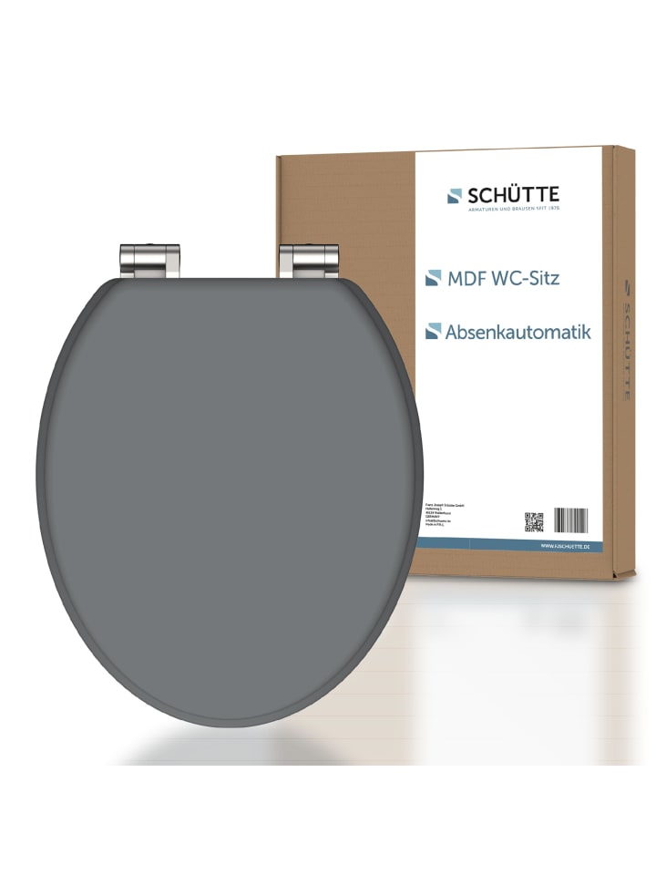 Schütte MDF WC Sitz SPIRIT GREY mit Absenkautomatik - (L) 45 x (B) 37 x (H) 5 cm günstig kaufen onesize