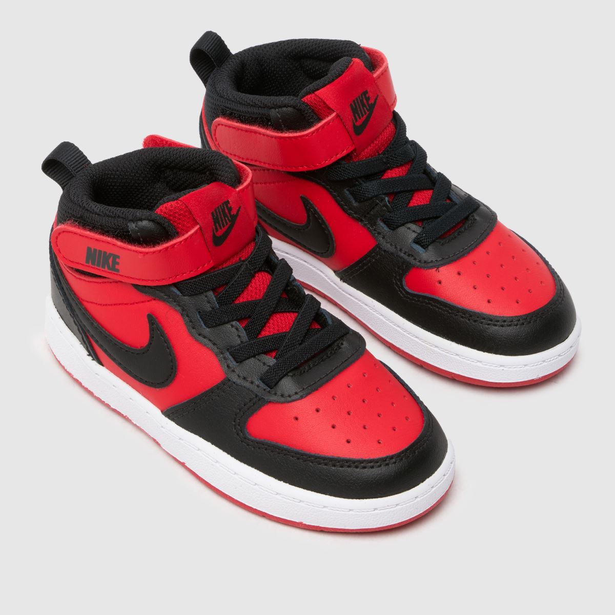 Nike röda multi court borough mid 2 pojkar småbarnssneakers