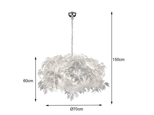 meineWunschleuchte LED Pendelleuchte, Dimmfunktion, LED wechselbar, Warmweiß, groß-e ausgefallene Designer-lampen für Esstisch & Treppenhaus, Ø70cm